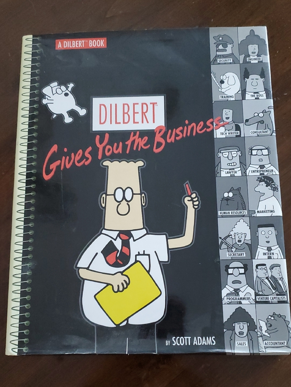Dilbert Gives You the Business Spiral Notebook - Black with Yellow